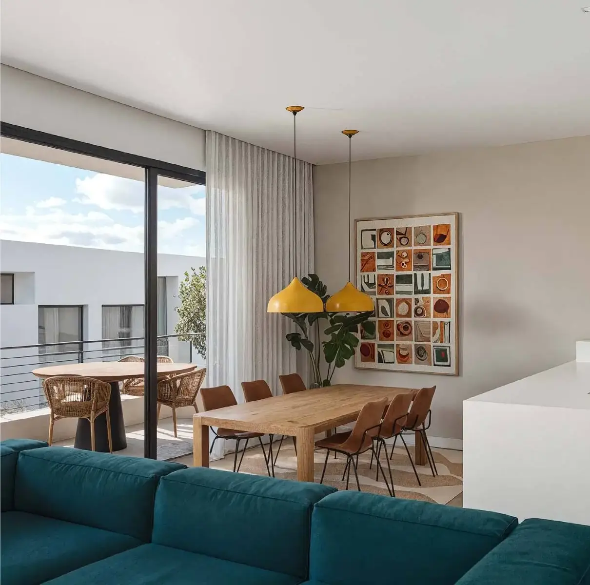 Téssera interior design vision for the open-plan living and dining area